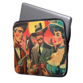 Comic für Vintage Western Laptopschutzhülle (Vorderseite Links)