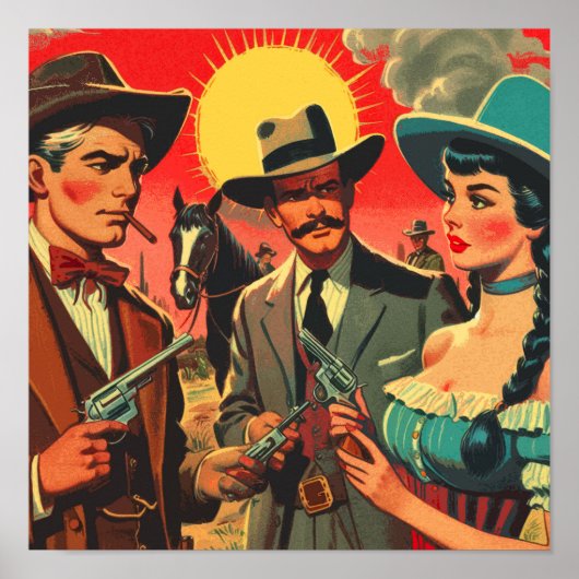Comic für Vintage Western Poster (Vorne)