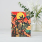 Comic für Vintage Western Postkarte (Stehend Vorderseite)