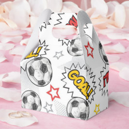 Comic Fußball-Tor-Muster – Retro-Sport Geschenkschachtel