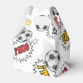 Comic Fußball-Tor-Muster – Retro-Sport Geschenkschachtel (Rückseite)