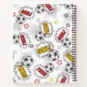 Comic Fußball-Tor-Muster – Retro-Sport Notizblock (Rückseite)