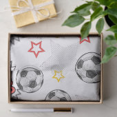 Comic Fußball-Tor-Muster – Retro-Sport Seidenpapier (Geschenk)