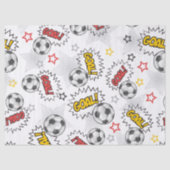 Comic Fußball-Tor-Muster – Retro-Sport Seidenpapier (Vorderseite)