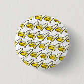Comic geschälte Bananen Frucht Pin Button (Vorderseite)