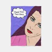 Comic Girl #1 Fleecedecke (Vorderseite)