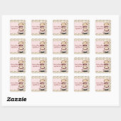 Comic Girl Sweet als Zucker Valentinstag Aufkleber (Blatt)