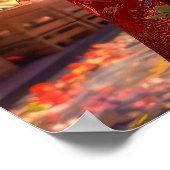 Comic Girl with Porcelain Bowl of Strawberries bei Poster (Ecke)