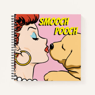 Comic Girl with Puppy-Notebook - Custom Notizblock
