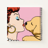 Comic Girl with Puppy-Notebook - Custom Notizblock (Rückseite)