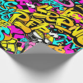 Comic Graffiti Pattern Geschenkpapier (Ecke)