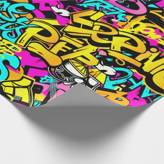 Comic Graffiti Pattern Geschenkpapier (Ecke)