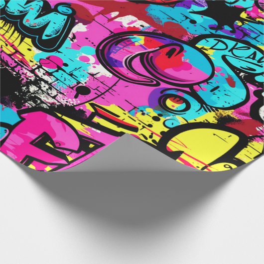 Comic Graffiti Pattern Geschenkpapier (Ecke)