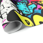 Comic Graffiti Pattern Geschenkpapier (Rolleneckpunkt)