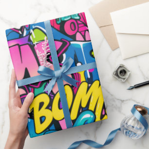 Comic Graffiti Pattern Geschenkpapier