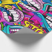 Comic Graffiti Pattern Geschenkpapier (Ecke)