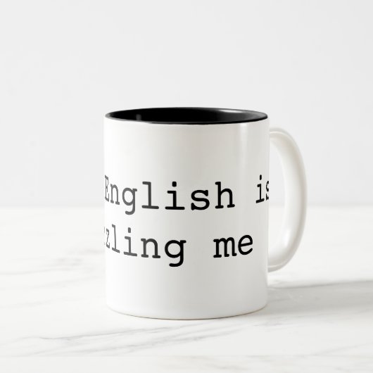 Comic Grammar Zweifarbige Tasse (VorderseiteRechts)