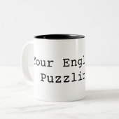 Comic Grammar Zweifarbige Tasse (Vorderseite Links)