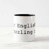 Comic Grammar Zweifarbige Tasse (Mittel)