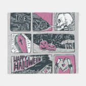 Comic Halloween: Spaß-Illustration Fleecedecke (Vorderseite (Horizontal))