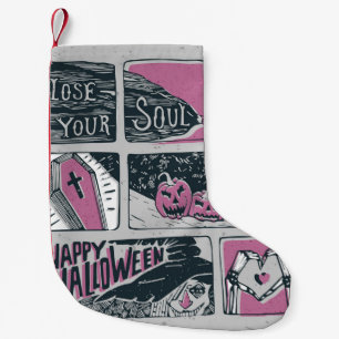 Comic Halloween: Spaß-Illustration Kleiner Weihnachtsstrumpf