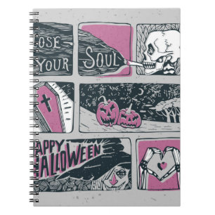 Comic Halloween: Spaß-Illustration Notizblock