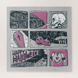 Comic Halloween: Spaß-Illustration Puzzle