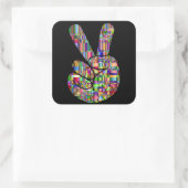 Comic Hand Peace Sign Sticker (Tasche)