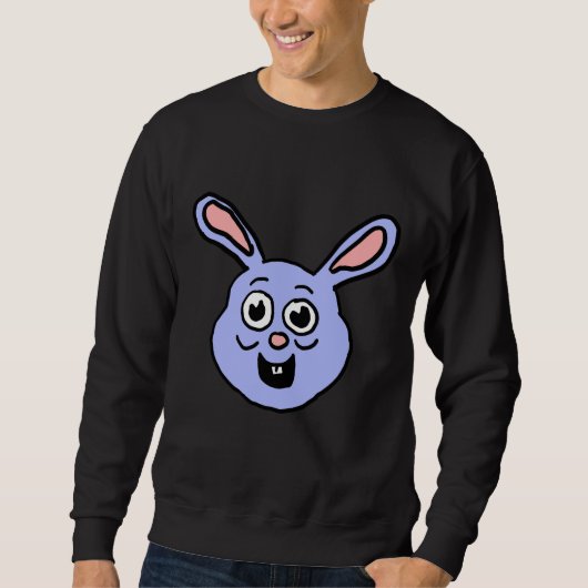 Comic-Hasen-Kopf Sweatshirt (Vorderseite)