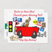 Comic hat Ihren Driving Test bestanden Postkarte (Vorne/Hinten)