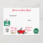 Comic hat Ihren Driving Test bestanden Postkarte (Rückseite)