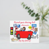 Comic hat Ihren Fahrtest Personalisiert Postca bes Postkarte (Stehend Vorderseite)