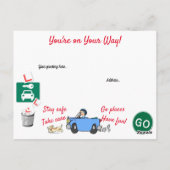 Comic hat Ihren Fahrtest Personalisiert Postca bes Postkarte (Rückseite)