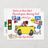Comic hat Ihren Fahrtest Personalisiert Postca bes Postkarte (Vorne/Hinten)