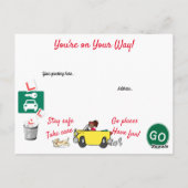 Comic hat Ihren Fahrtest Personalisiert Postca bes Postkarte (Rückseite)