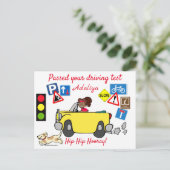 Comic hat Ihren Fahrtest Personalisiert Postca bes Postkarte (Stehend Vorderseite)