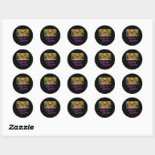 Comic-Heldenfigur im Abendanzug Runder Aufkleber (Blatt)