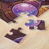 Comic-Hexe beim Liebestrank Puzzle (Seite)