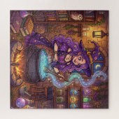 Comic-Hexe beim Liebestrank Puzzle (Horizontal)