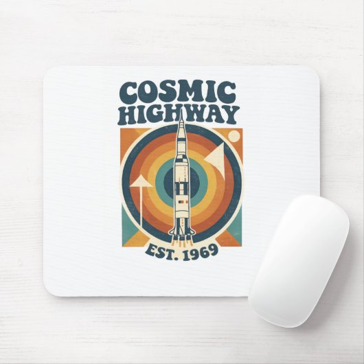Comic Highway – Fun Pop Art for Comic Fans Mousepad (Mit Mouse)