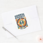 Comic Highway – Fun Pop Art for Comic Fans Runder Aufkleber (Umschlag)