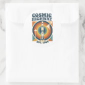 Comic Highway – Fun Pop Art for Comic Fans Runder Aufkleber (Tasche)