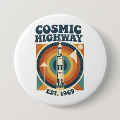 Comic Highway – Lustige Pop Art für Comic-Fans Button (Vorderseite)