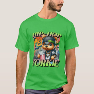 Comic-HipHop-Yorkie-Welpe lustig T-Shirt