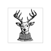 Comic Hirsch mit Pullover Gummistempel (Prägung)