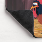 Comic-Huhn-Hühnerstall Mousepad (Ecke)