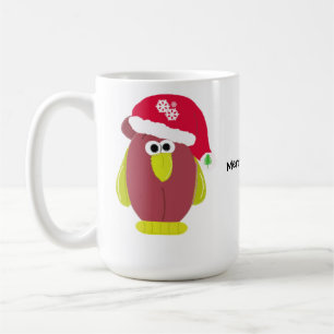 Comic-Huhn mit Weihnachtsmannmütze Kaffeetasse