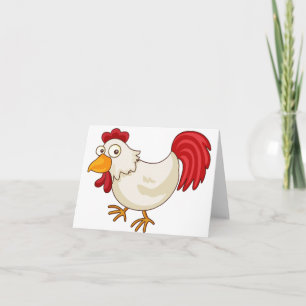 Comic-Huhn-Notizkarten Karte