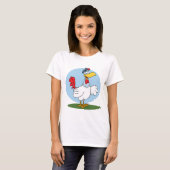 Comic-Huhn T-Shirt (Vorne ganz)
