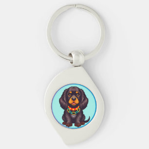 Comic-Hund-Anhänger Tierliebhaber-Geschenk Schlüsselanhänger